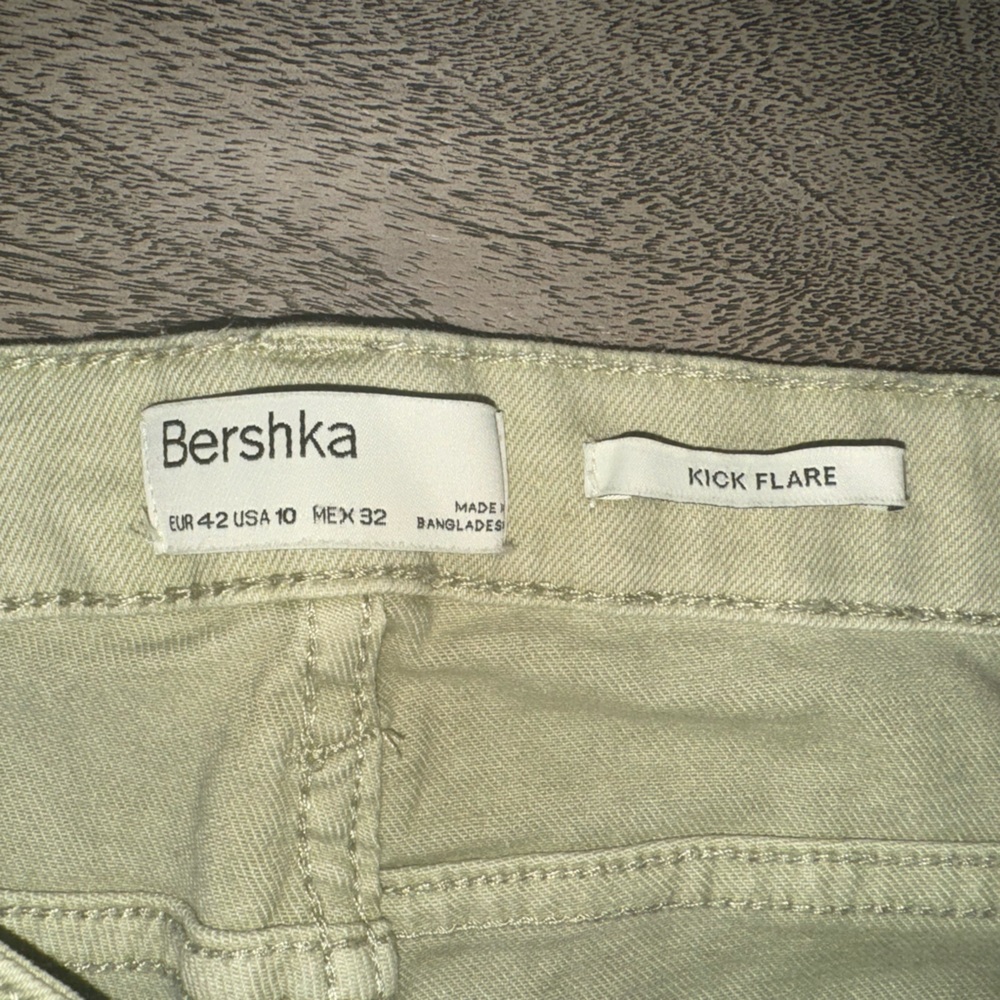 Bershka Kick Flair Jeans (Green, Size USA 10, NEW, Tags Included) - Picture 6 of 10